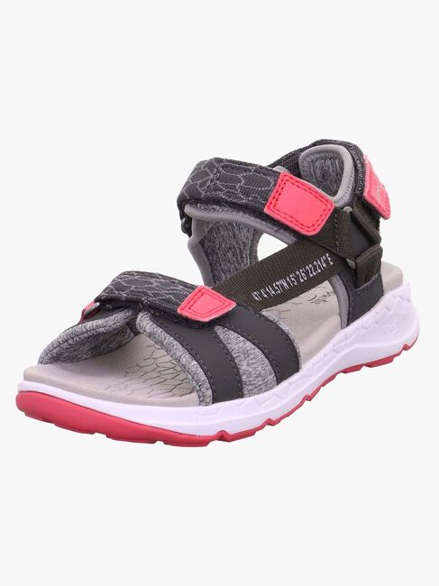 Superfit Criss Cross Sandaler, Grey/Pink