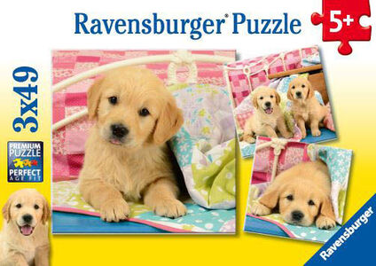 Ravensburger Puslespil Søde Hundehvalpe 3x49 Brikker