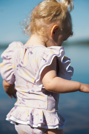 Lindberg Judith Badedragt med Badeble, Lavender/Yellow