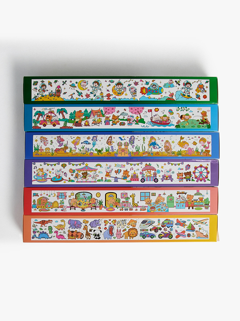 Fippla Lim & Tegn Farvepapirruller 6 Stk.