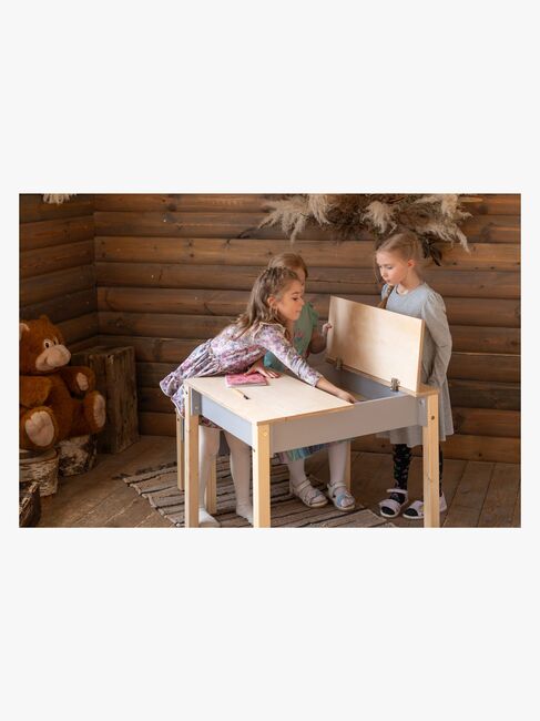 Family-scl Smart Opbevaring Bord med Stol, Grå