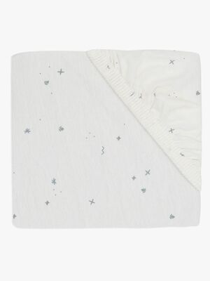 Jollein Stræklagen Twinkling 70/75x140/150, Off white/Sea Green