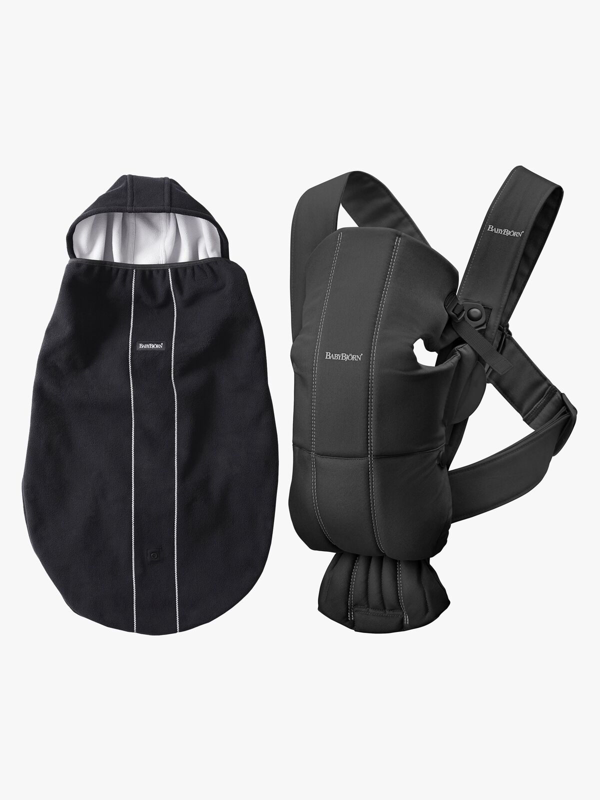 Babybjörn Mini Bæresele Woven inkl. Betræk, Sort