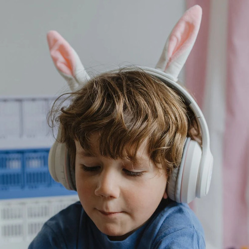 Kidywolf KIDYEARS Headsets Bluetooth med Magnetører, Kanin
