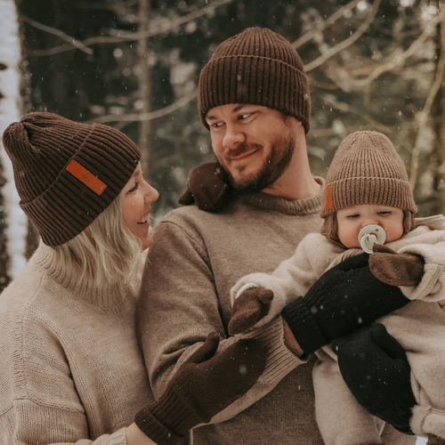 BabyMocs Hue med Øreklapper, Karamell