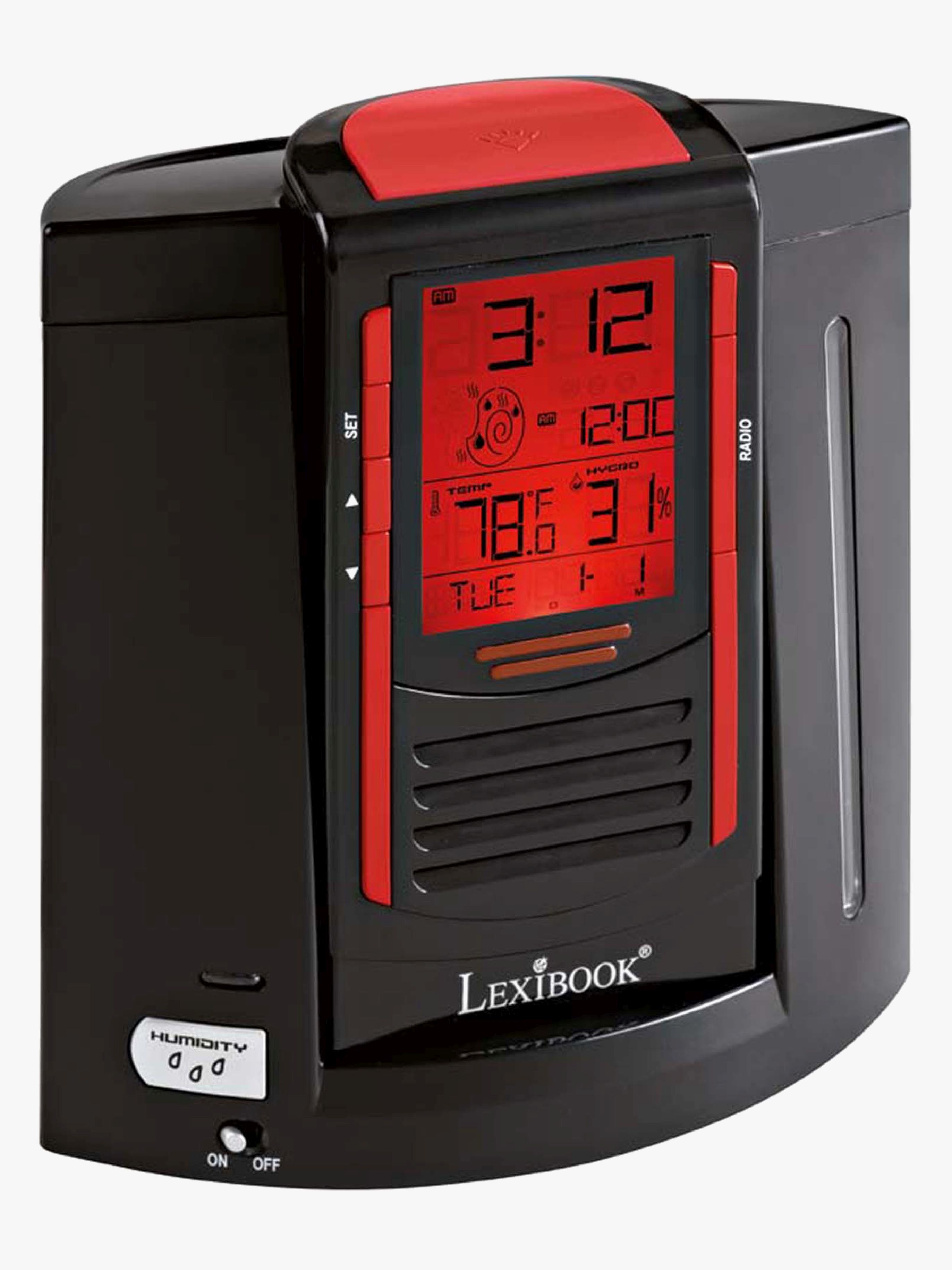Lexibook Luftfugter Vækkeur, Black/Red