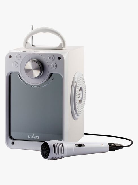 STARS Karaokemaskine med Lys, Hvid