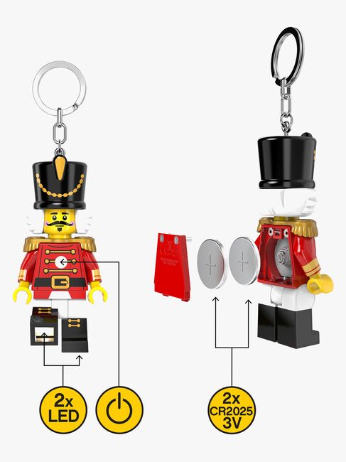LEGO® Minifigure™ Nøddeknækker Nøglering med LED-lys