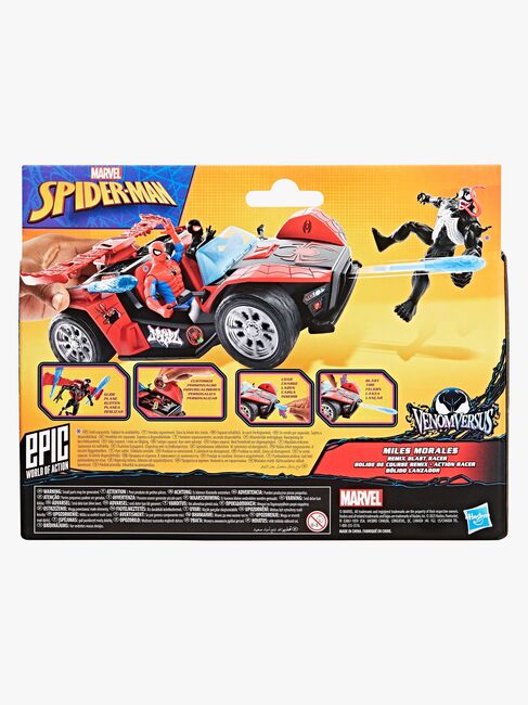 Marvel Spider-Man Epic World of Actionfigur med Bil - Miles Morales Remix Blast-Racer