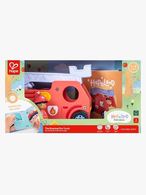 Hape Eventyrbog med Legesæt The Roaring Fire Truck