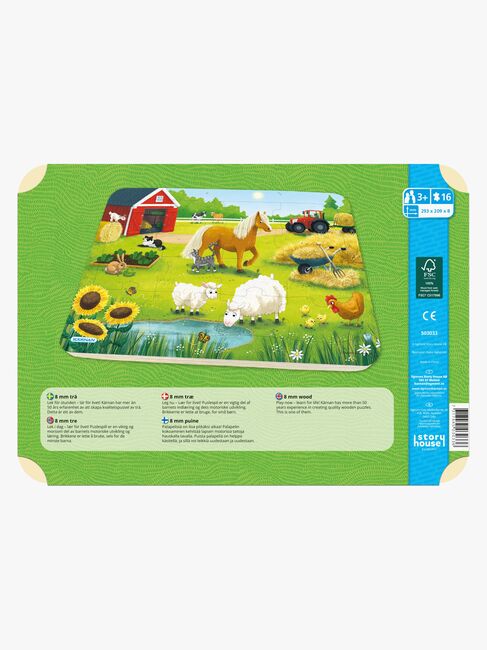 Kärnan Rammepuslespil På Bondegården 16 Brikker