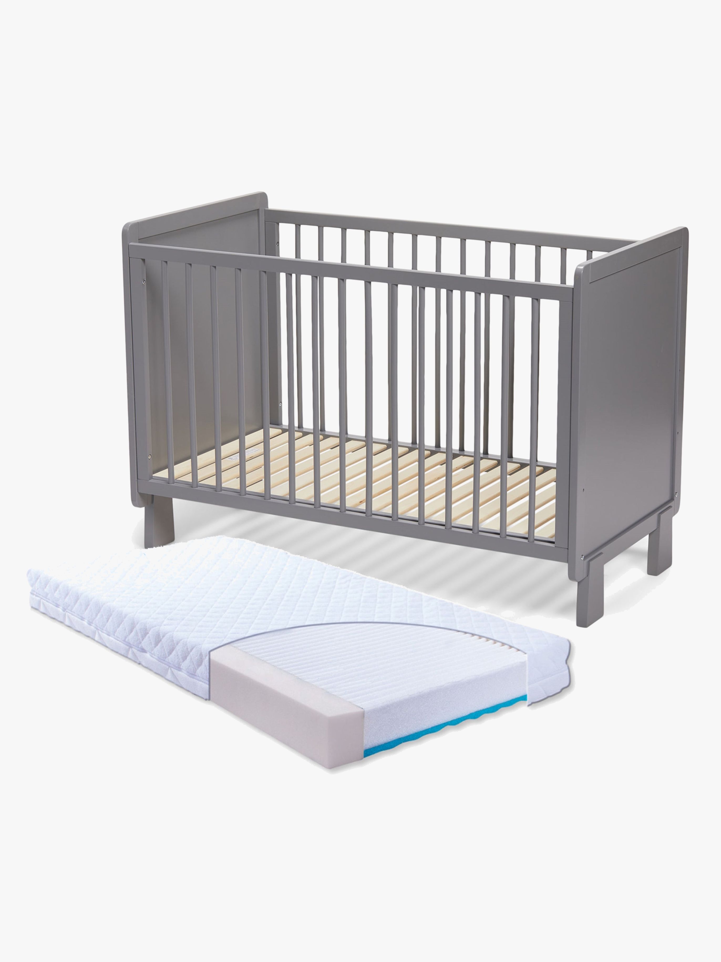 JLY ALMA Heaven Tremmeseng med Babymatex Madras Carpathia 60x120, Grå