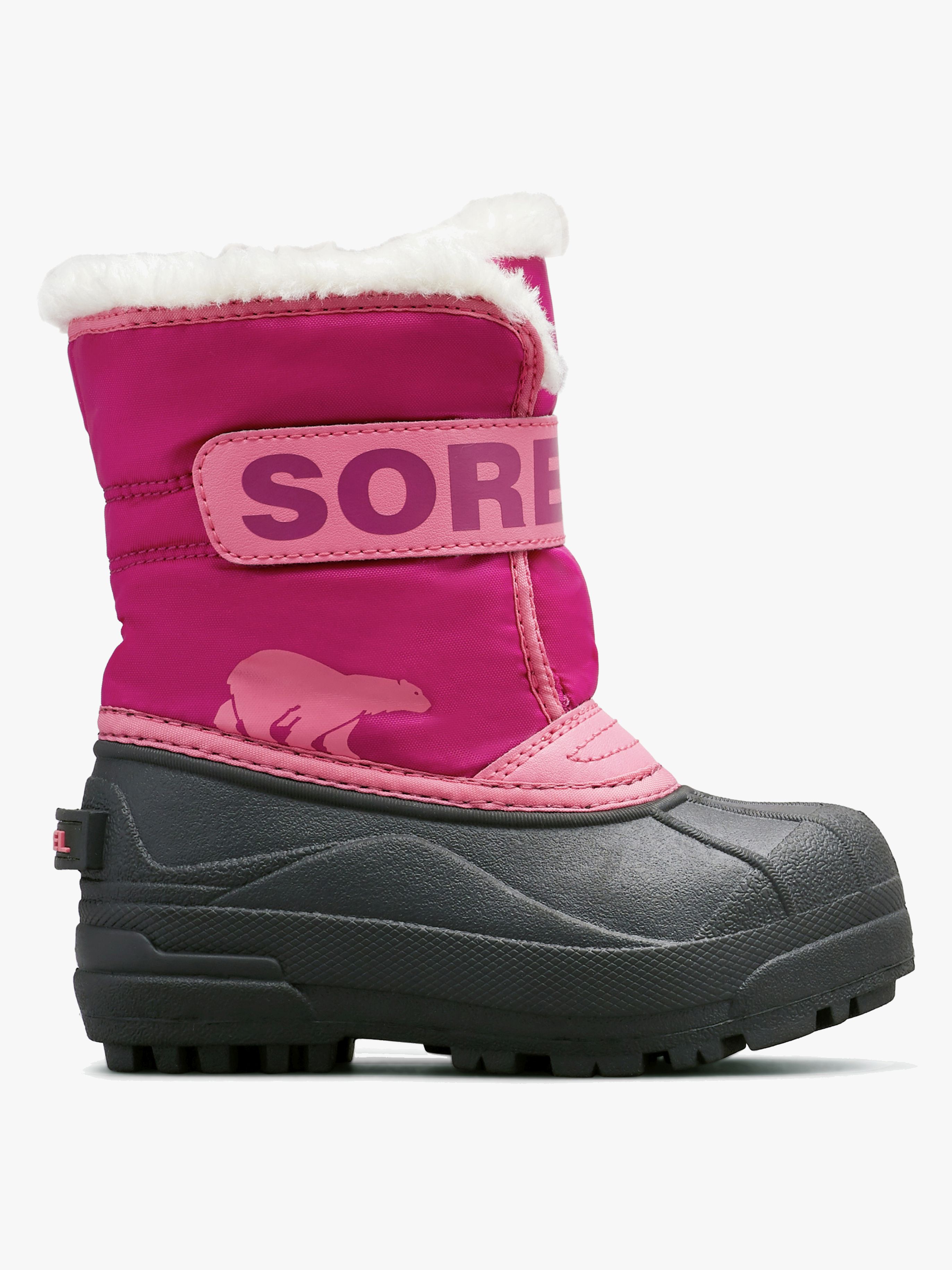 Sorel Børn Snow Commander Vinterstøvler, Tropic Pink/Deep Blush, 30