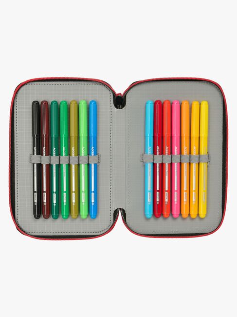 Marvel Spider-Man Miles Morales  Fyldt Penalhus med 3 Rum 37 Dele, Sort