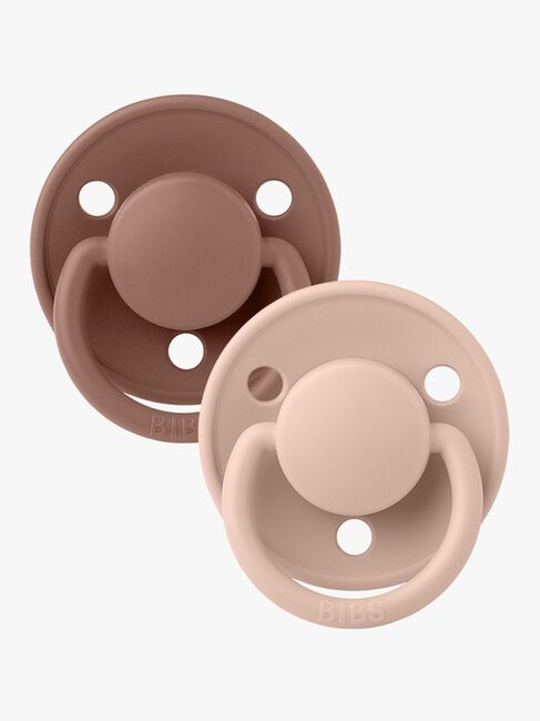 BIBS Sut De Lux 2-pak Silicone, Woodchuck/Blush