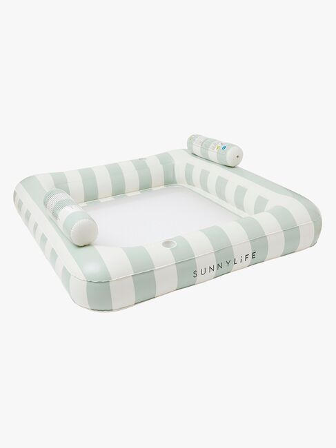 SUNNYLiFE Lux Twin Flydende Hængekøje, The Vacay Soft Olive