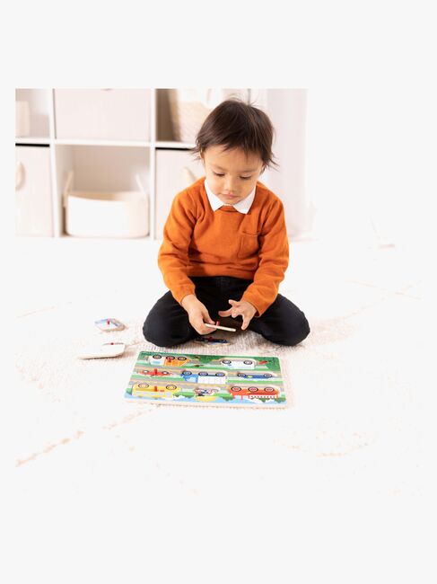 Melissa & Doug Knoppuslespil Af Træ Transportmidler 8 Dele