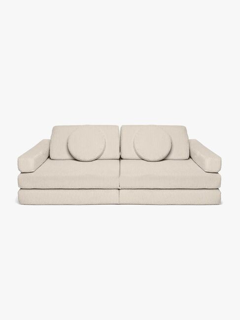 Shappy Play Bygbar Sofa 160x80 cm Kraftig Fløjl, Vanilla