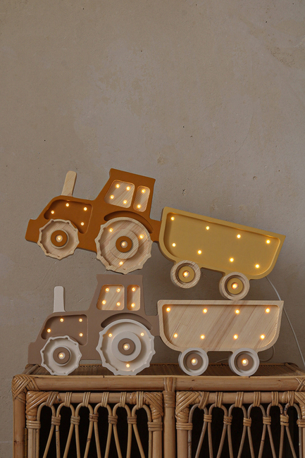 Little Lights Lampe Traktor, Coffee Cream