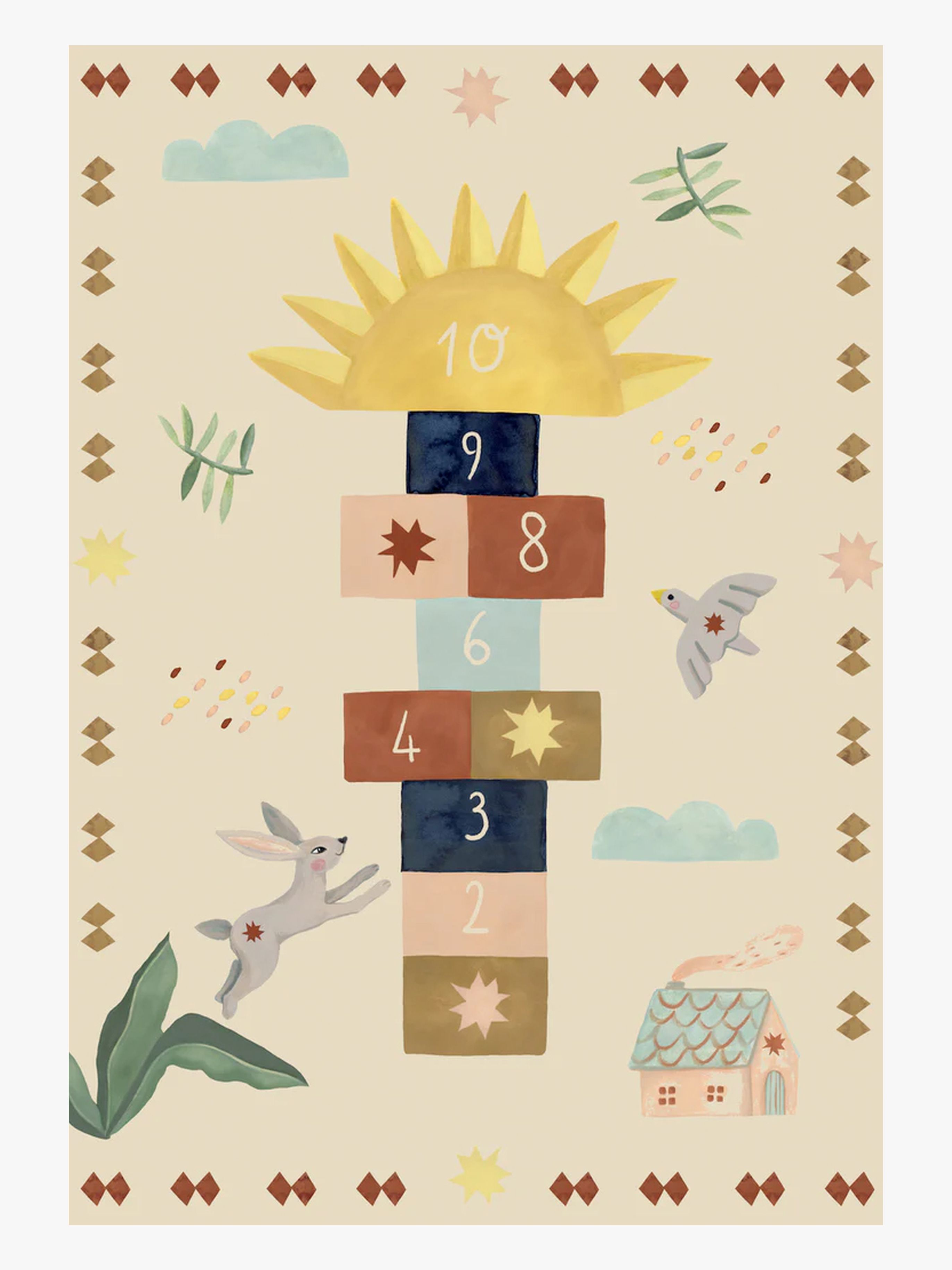 Hueppi Måtte Hopscotch 160x230, Bunny Hops Sun Pops