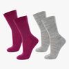 Janus Uldstrømper Merinomix 2-pak, Dark purple