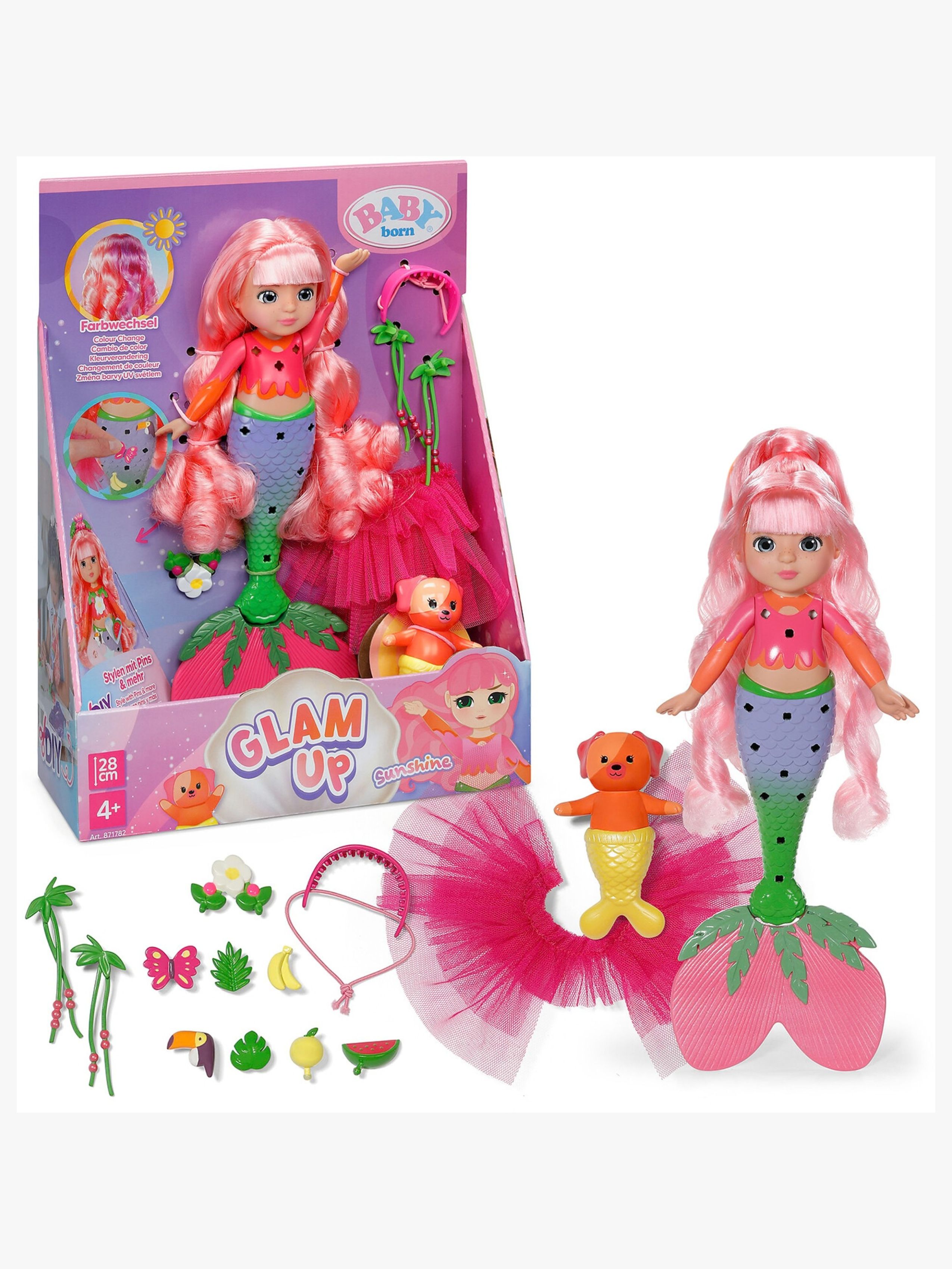 BABY born Glam Up Havfruedukke Sunshine 28 cm