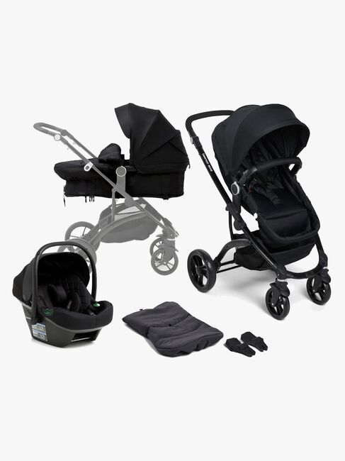 Beemoo Move 2-in-1 Kombivogn inkl. Route i-Size Autostol Baby, Black/Black Stone