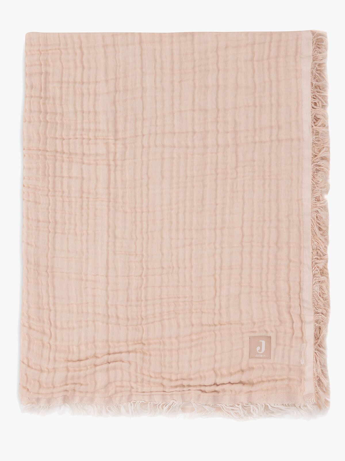 Jollein Tæppe/ Stofble i Musselin Fringe, Moonstone/Ivory