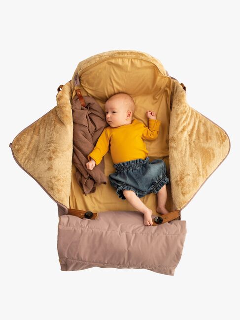 Sleepbag Mini Vinterkørepose, Dusty Purple/Brown