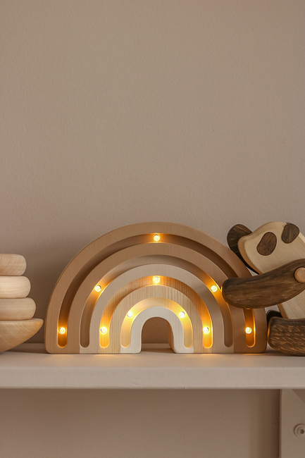 Little Lights Mini Lampe Regnbue, Cappucino