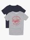 Luca & Lola Paulo T-Shirt 2-pak, Grey Melange/Navy