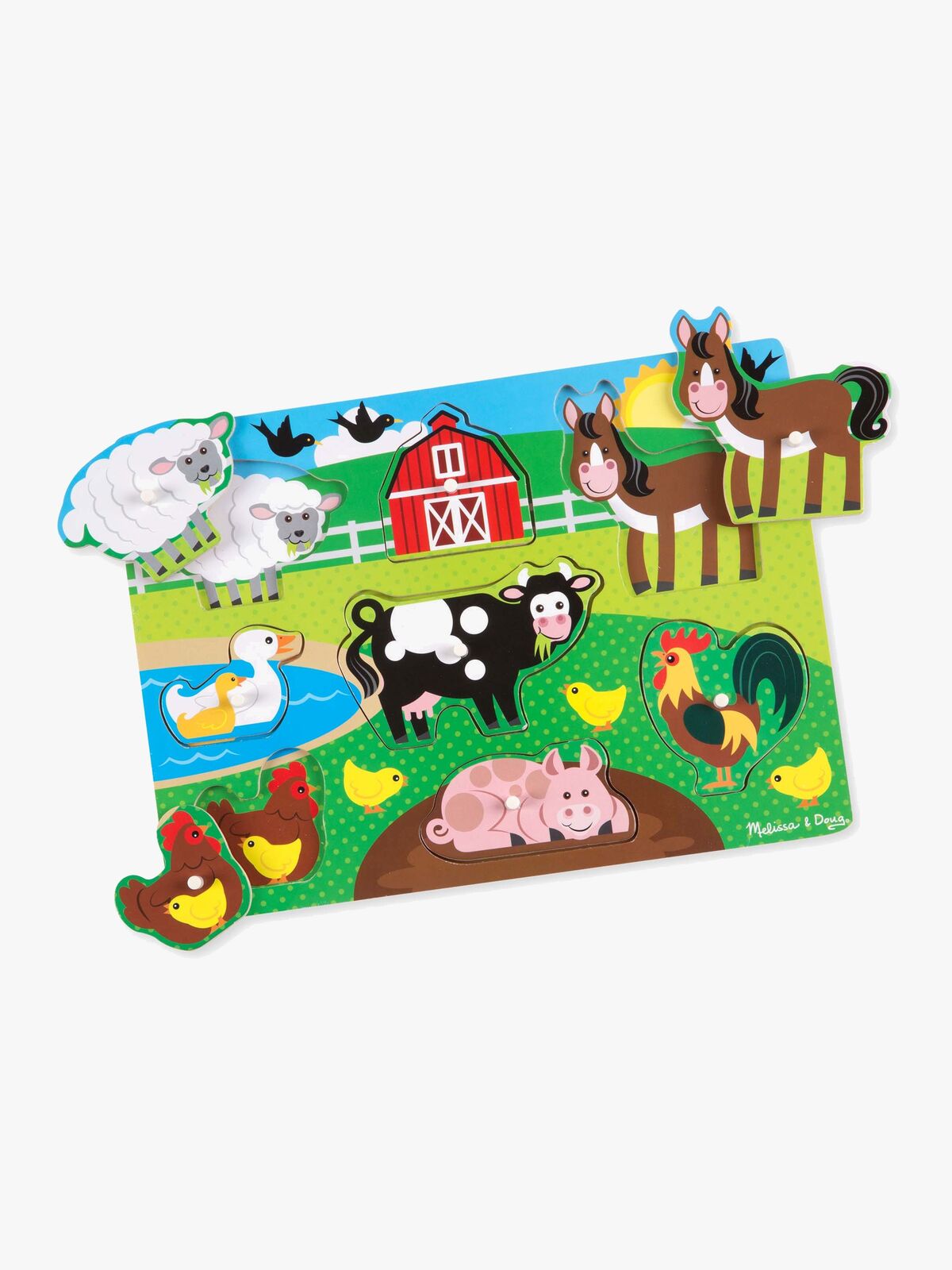 Melissa & Doug Knoppuslespil Bondegårdsdyr 8 Brikker