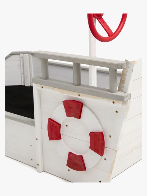 Woodlii Sandkasse i Træ Båd, Hvid