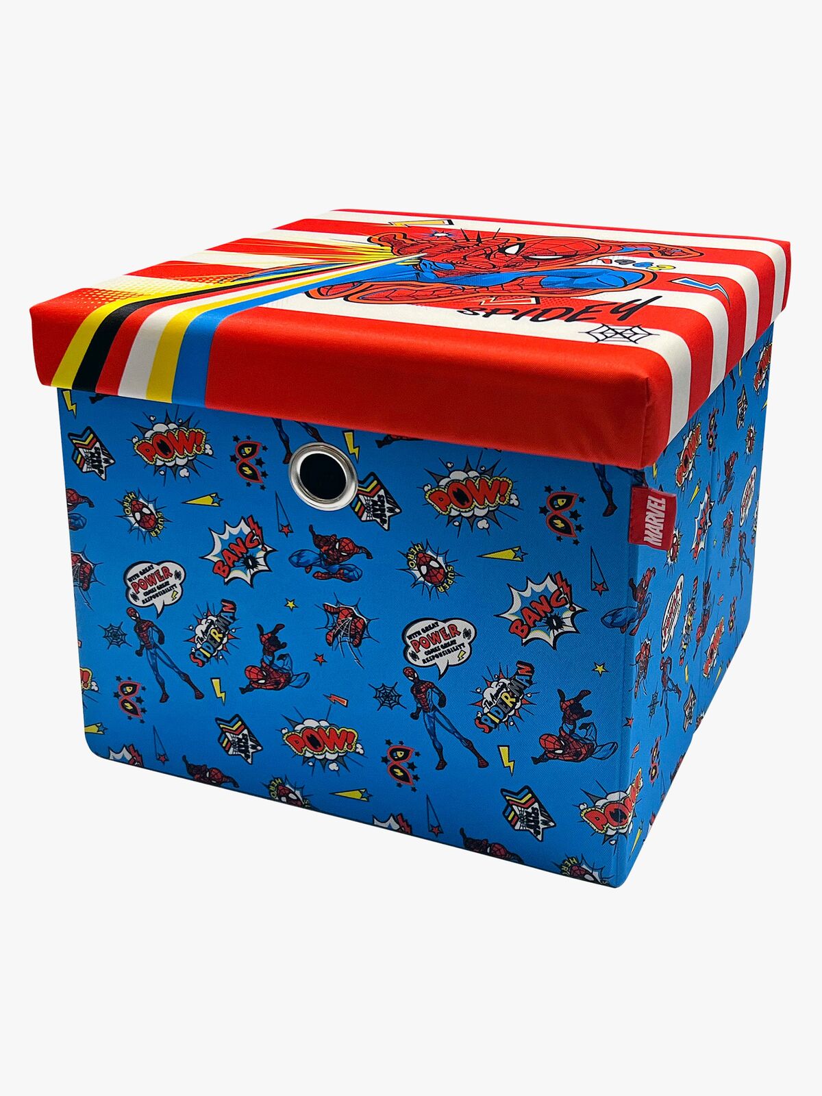Marvel Spider-Man Puf med Opbevaringsboks, Multifarvet