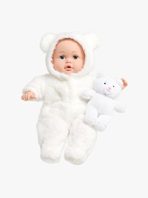 Cloudberry Castle Dukke med Dyredragt 40 cm, Hvid