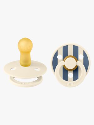 BIBS Studio Colour Sut 2-Pak Latex Str. 2 Rund, Pin/Ivory Steel Blue Mix