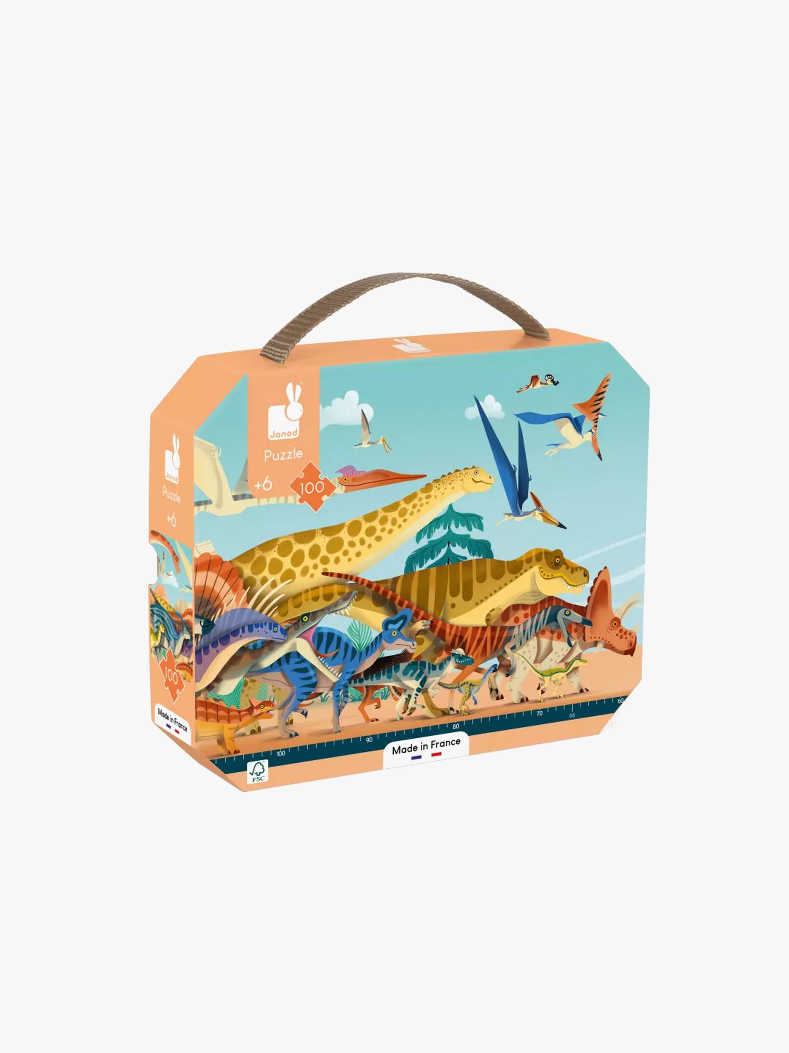 Janod Panorama Dinosaur Puslespil 100 Brikker