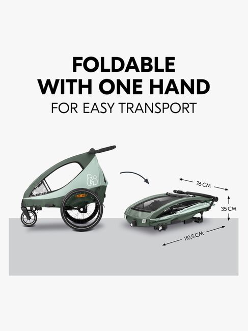 Hauck Dryk Duo Plus Cykelanhænger, Dark Green