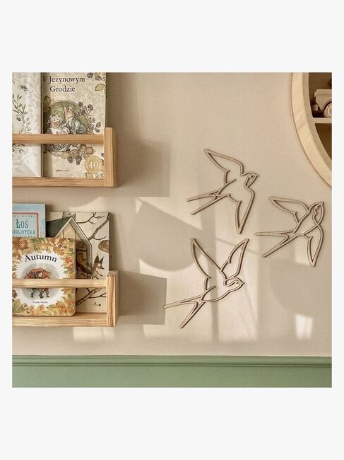 lis wycina Swallows Vægdekoration Træ