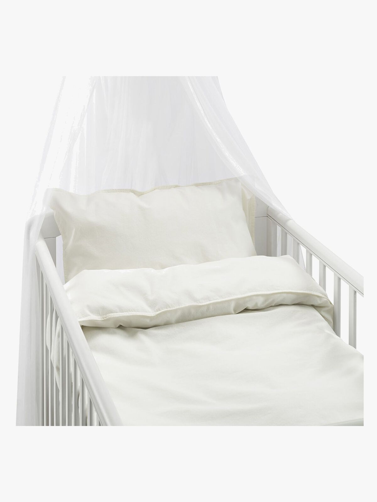 Borganäs Sengesæt Tremmeseng Humble 100 x 130 2-delt, Hvid