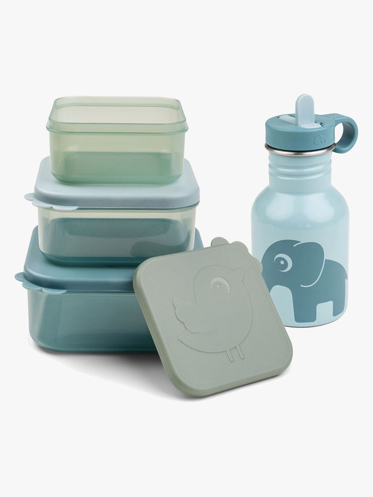 Done By Deer Deer Friends Madkasse & Flaske, Blue