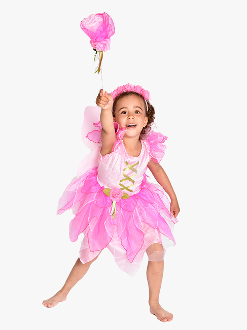 Den Goda Fen Kostume Fe med Tilbehør 98-104 cm, Pink