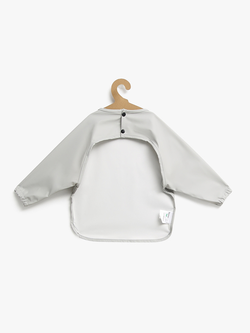 Beemoo CARE Bib  Langærmet Hagesmæk, Light Grey
