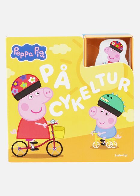 Gurli Gris Bog med Træfigurer - På Cykeltur