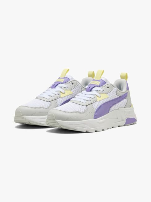 Puma Trinity Lite Jr Sneakers, White/Lavender Alert/Glacial Gray