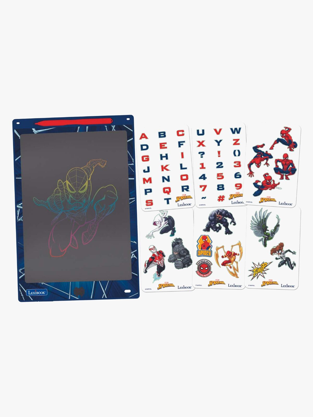 Lexibook Marvel Spider-Man Tegnetablet med Stencilskabeloner