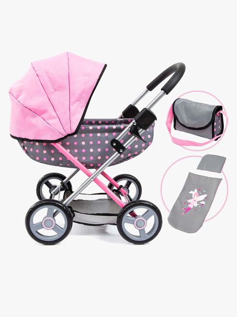 Bayer Design Dukkevogn Cosy, Grå/Lyserød