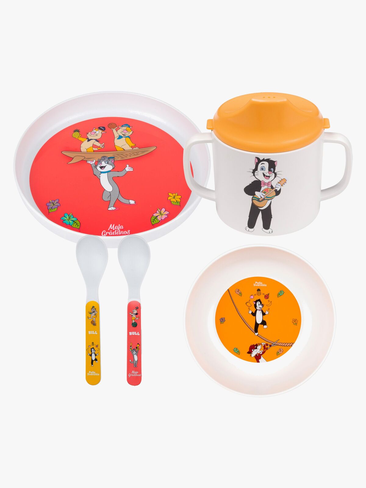 Pelle Haleløs Spisesæt 5 Dele