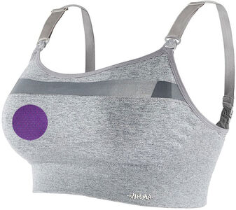 Cache Coeur WOMA Seamless Gravid/Amme Sports-BH, Grey