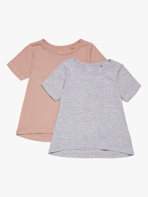 Luca & Lola Malena Top 2-pack, Grey Melange/Adobe Rose